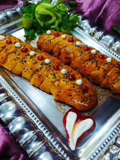 عکسی از دستور اشترودل گوشت و قارچ
