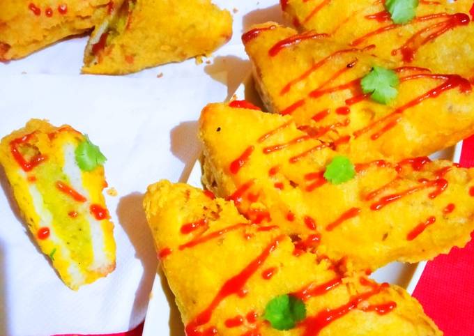 Recipe of Favorite Yam Stuffed Bread Pakoda