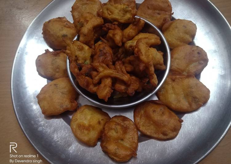 Steps to Cook Appetizing Aloo and pyaz pakora