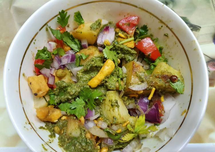 Recipe of Speedy Dhaniya Pudina Aloo Chaat