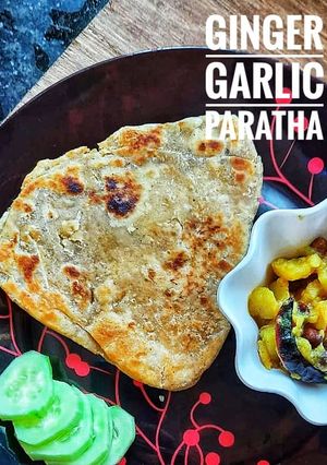 A picture of Ginger Garlic Paratha.