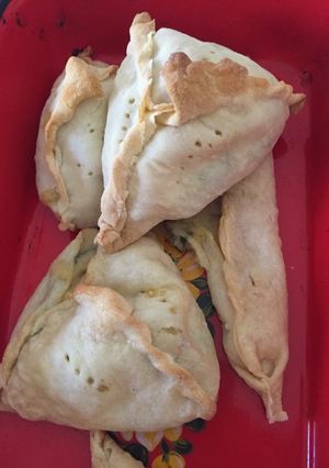 Una foto de Knishes de papa