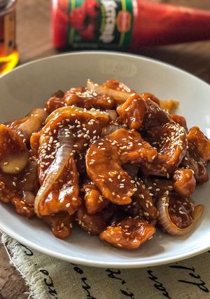 Foto resep Ayam saus wijen