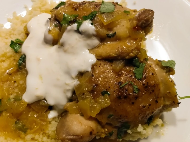 Easy Way Make Saffron and cinnamon braised chicken with lemon yogurt the Delicious Perfect
