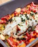 Cá Thầy Tu (Monkfish) Nướng Thịt Xông Khói