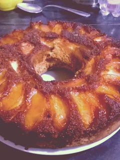 Una foto de Torta invertida de manzana