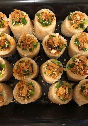 Hình của món Xôi cuộn.