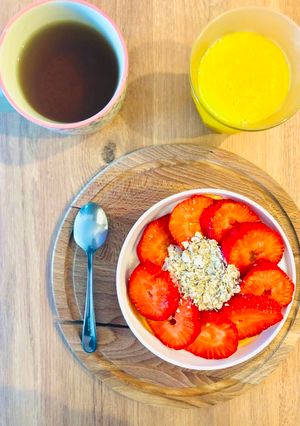 Une photo de Bowl végétal aux fraises