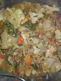 Oseng pepaya muda,brokoli bakso