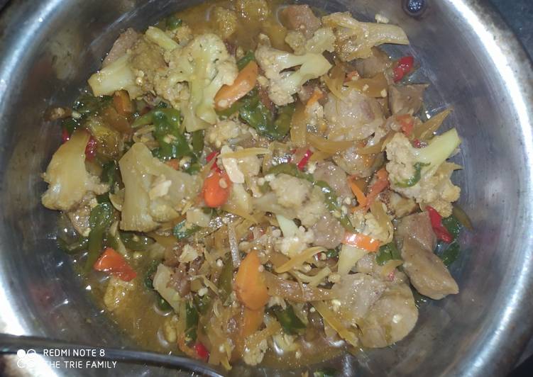 Resep Oseng pepaya muda,brokoli bakso, Bisa Manjain Lidah