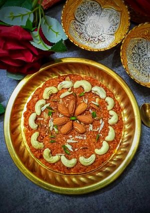 A picture of Gajar ka halwa.