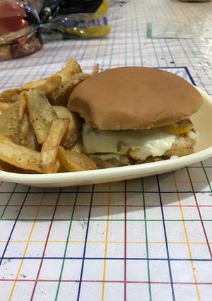 Una foto de Hamburguesa de pescado 🍔🐟