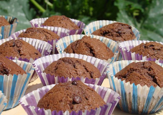 Csokis, cukkinis muffin recept foto