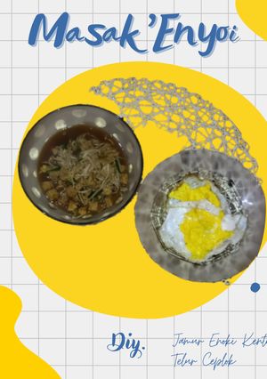 Foto resep Enoki Tempe si Manis dan Telur Ceplok