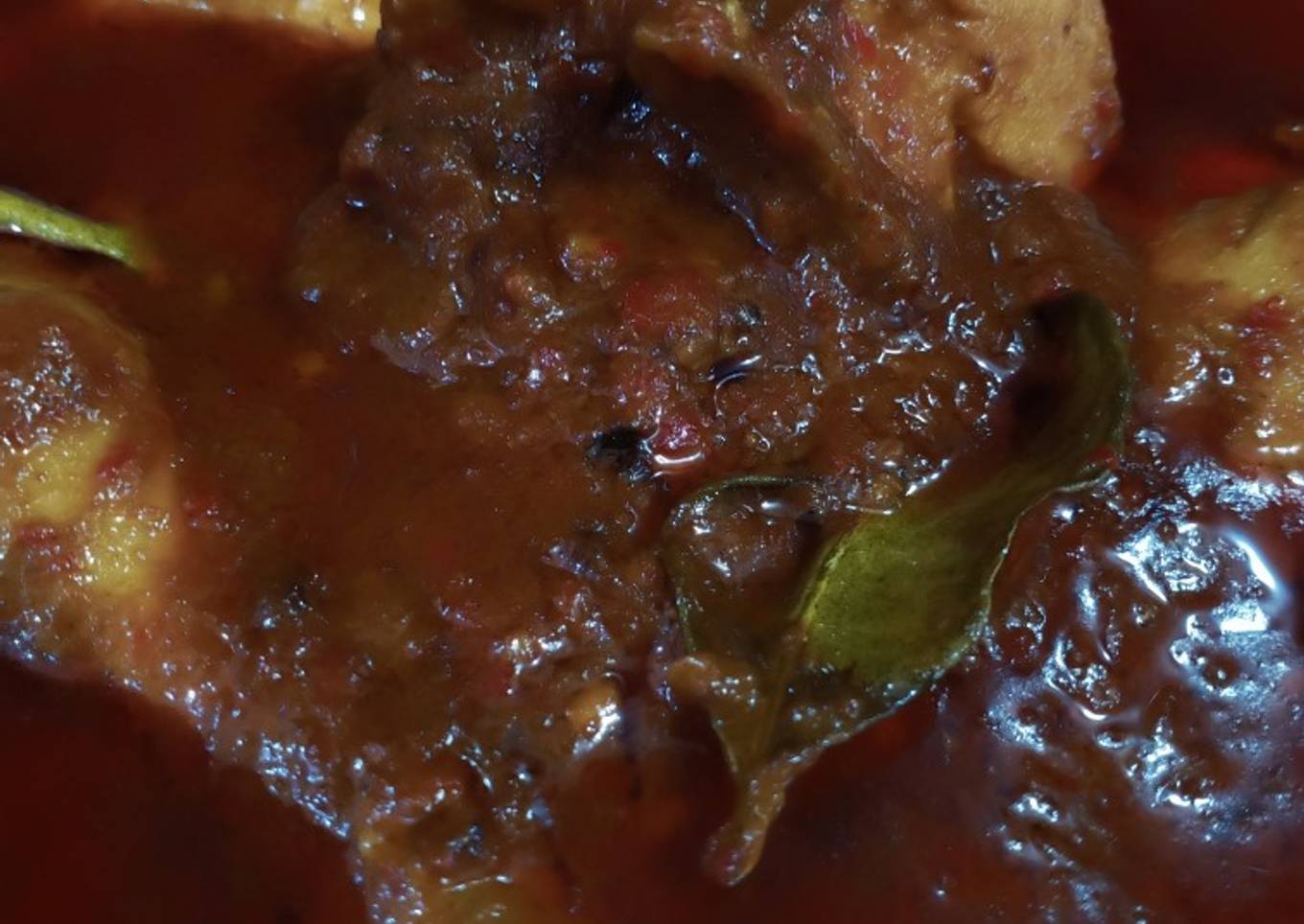 Ayam rendang khas Padang