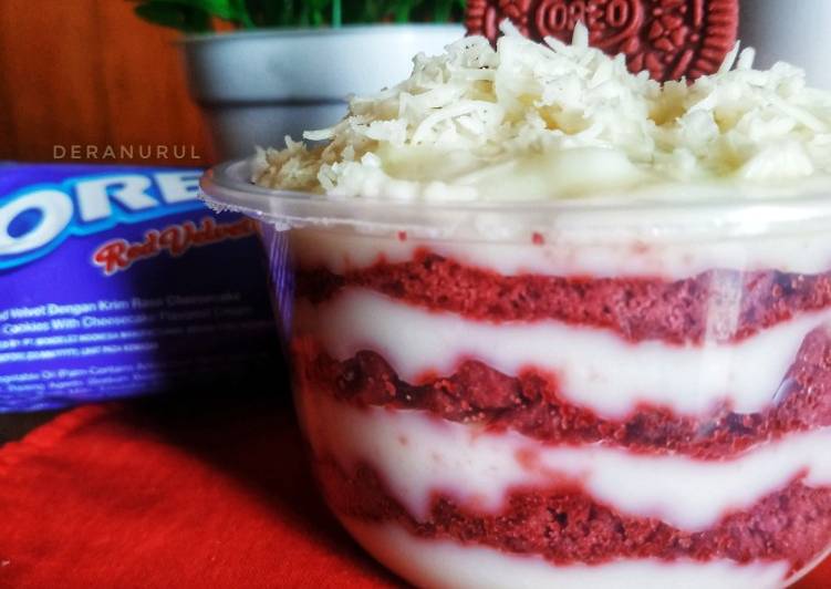 Resep masakan Oreo Red Velvet Chesse Cake | Resep Bumbu Oreo Red Velvet Chesse Cake Yang Sempurna