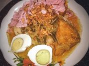 Gambar lontong sayur labu siam santan