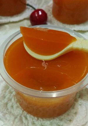 Foto resep Easy Mango Jelly Pudding Cup