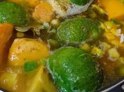 Una foto de sopa puchero