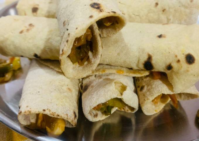 Roti veg rolls Recipe by Swagatika - Cookpad