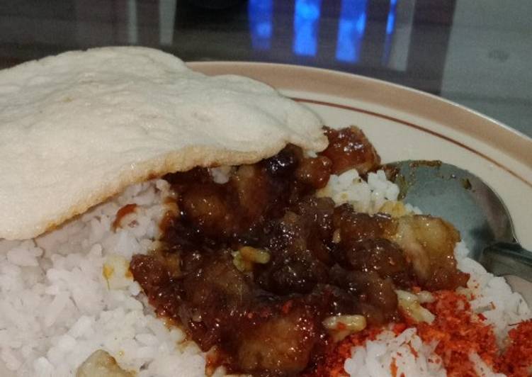 Nasi bacem iso sapi