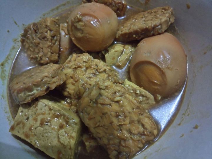 Ini dia! Resep buat Bacem Telur Tahu Tempe  lezat