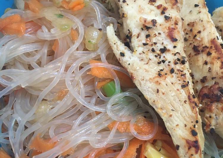 Fideo de soya y pollo 🐤