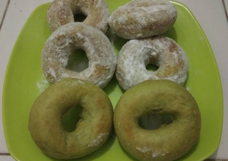 Donut greentea matcha tabur salju