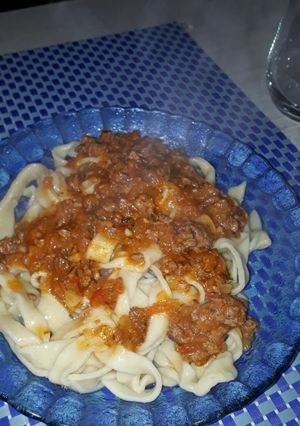 Una foto de Fideos caseros difernte. grace