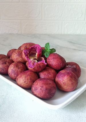 Foto resep Bola Ubi Ungu Isi Keju