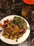 Saucey Steaker w/ Potatoes & Carrots