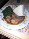 Ugali kuku and kales