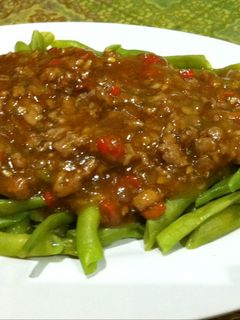 Foto resep Buncis siram daging giling