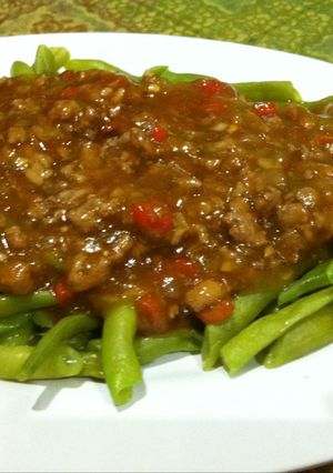 Foto resep Buncis siram daging giling