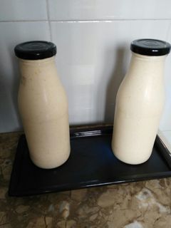 Una foto de Batidos de yogur casero con fruta de mango