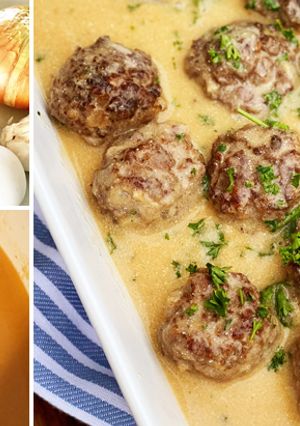 A picture of Wagyu Beef Swedish Meatballs.