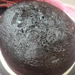 A picture of Chocolate sponge cake without oven.