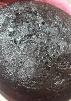 A picture of Chocolate sponge cake without oven.