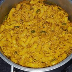 A picture of Chicken and Tuna Pasta Curry #myfavouritecurry.