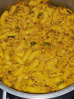 A picture of Chicken and Tuna Pasta Curry #myfavouritecurry.