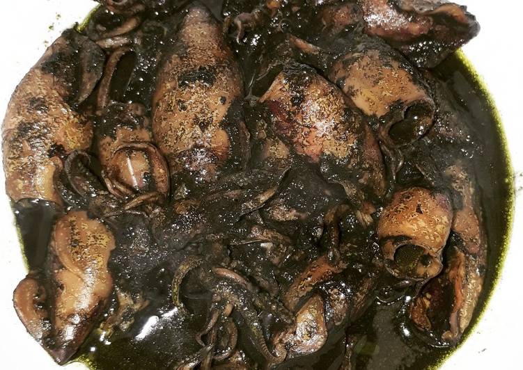 Cumi masak hitam