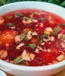 canh củ dền khoai tây