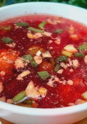 Hình của món Canh súp củ dền.