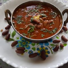 A picture of Dhaba style spicy Rajma Beans Masala curry.