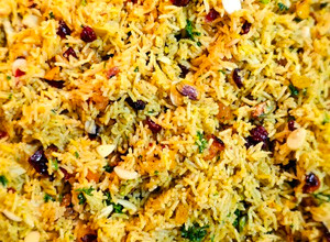 A picture of Jeweled Persian Rice Pilaf.