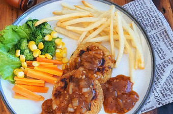 Resep Steak tempe saus lada hitam yang Lezat