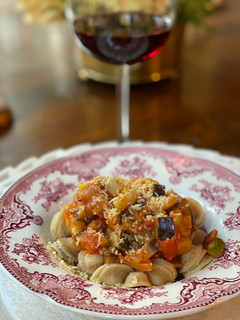 A picture of Organic Vegetable Garden Pasta Primavera.