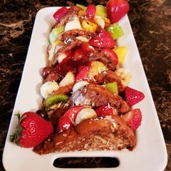 A picture of Mike's Tropical Caribbean French Toast.