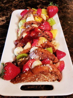 A picture of Mike's Tropical Caribbean French Toast.