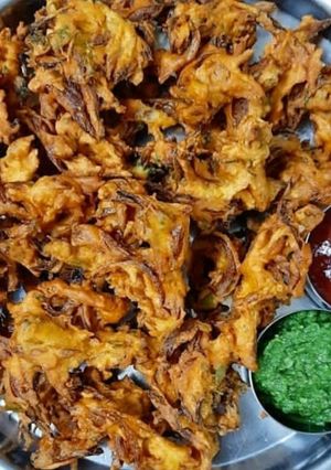 A picture of Onion pakoda recipe | Kanda bajji| Pyaz ke pakore.